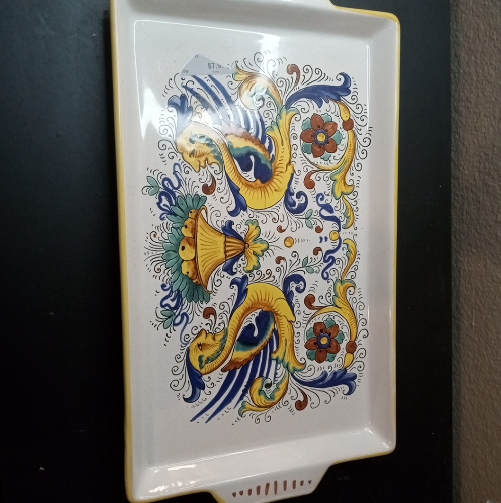 GORGEOUS Deruta Ceramiche 8"x14" Platter Made in Italy